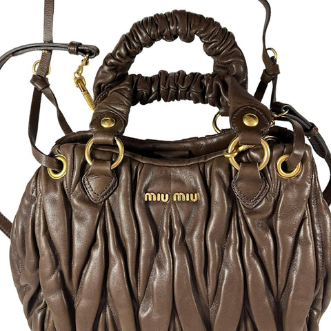 Miu Miu Matelassé Leather Handbag - Loop Vintage