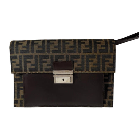 Fendi FLAT BAGUETTE CLOTH HANDBAG - Loop Vintage