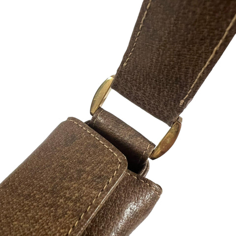 Gucci Old Gucci Hand bag Pigskin Leather Brown Leather handbag
