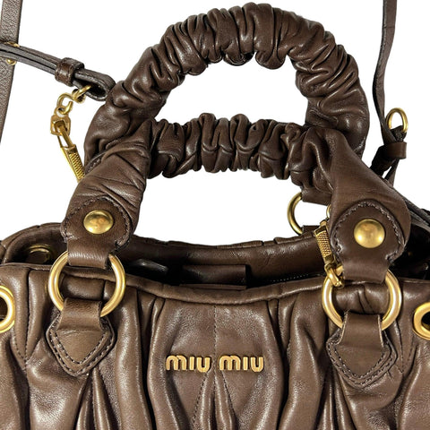 Miu Miu Matelassé Leather Handbag - Loop Vintage