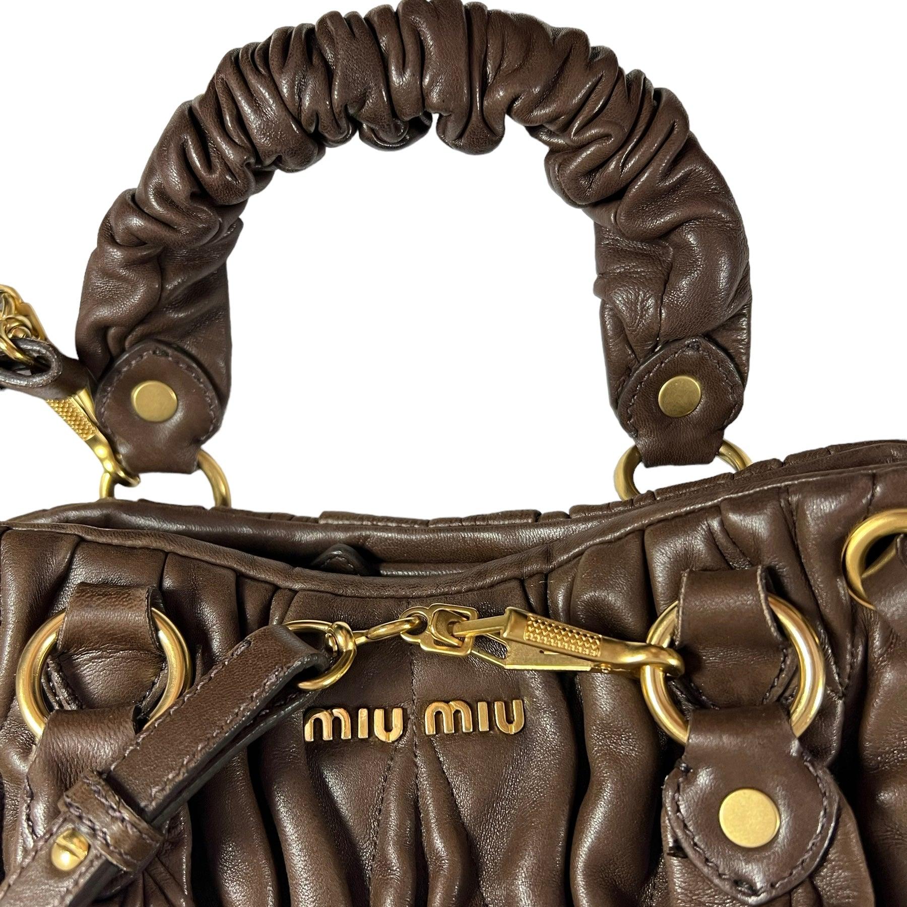 Miu Miu Matelassé Leather Handbag - Loop Vintage