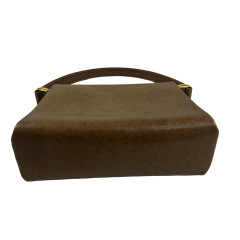 Gucci Old Gucci Hand bag Pigskin Leather Brown Leather handbag