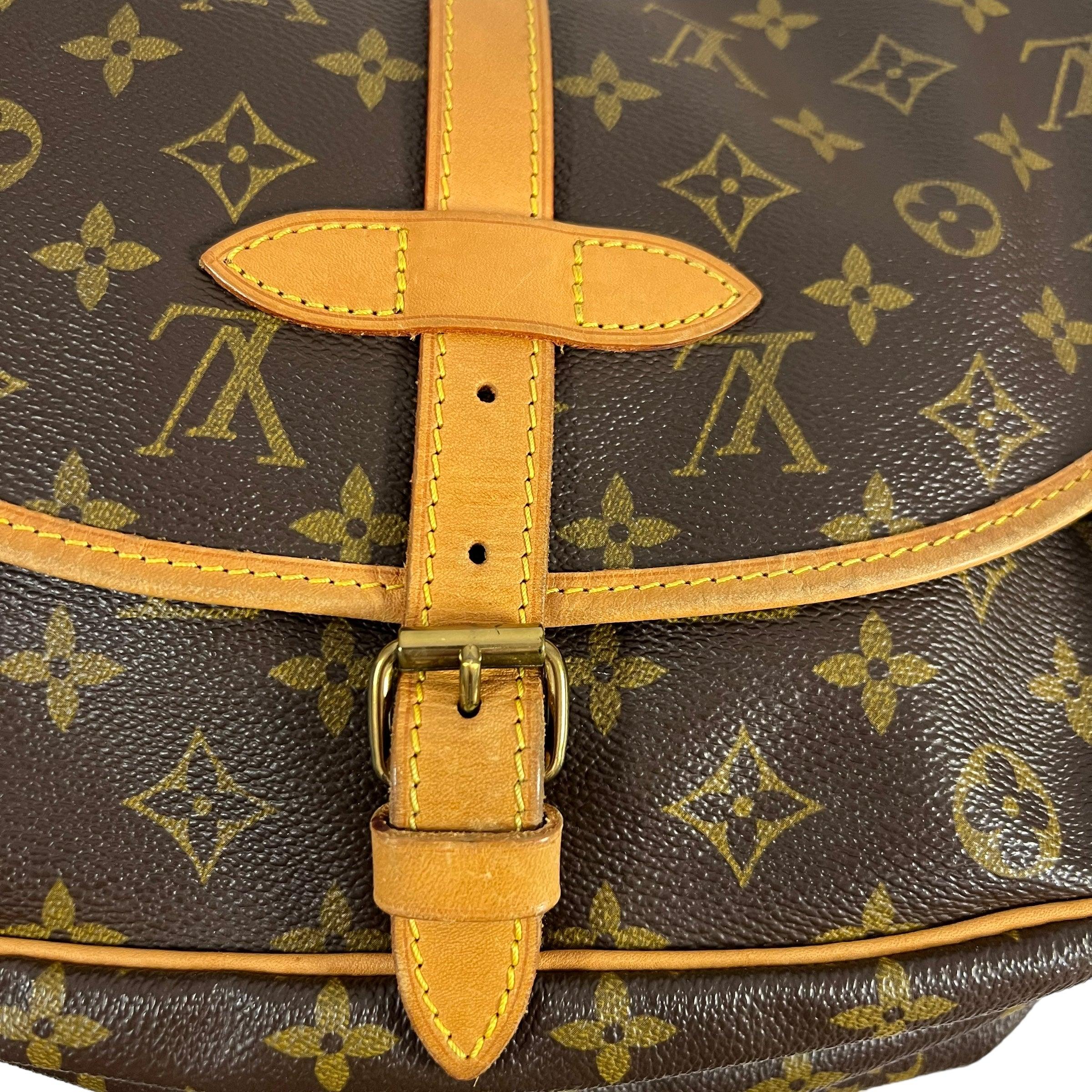 Louis Vuitton Saumur Leather Handbag - Loop Vintage