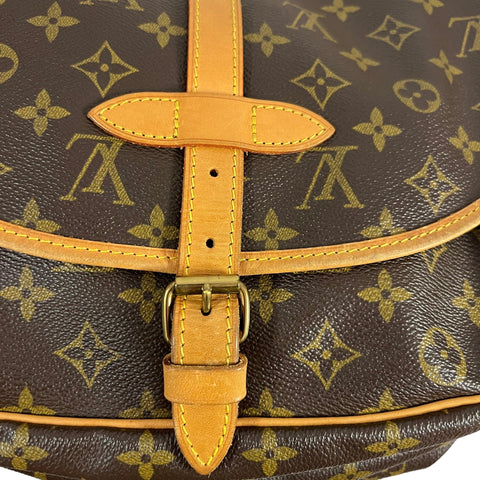Louis Vuitton Saumur Leather Handbag - Loop Vintage