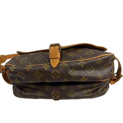 Louis Vuitton Saumur Leather Handbag - Loop Vintage