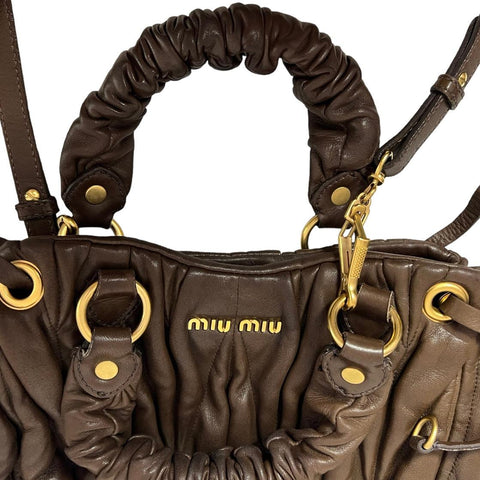 Miu Miu Matelassé Leather Handbag - Loop Vintage