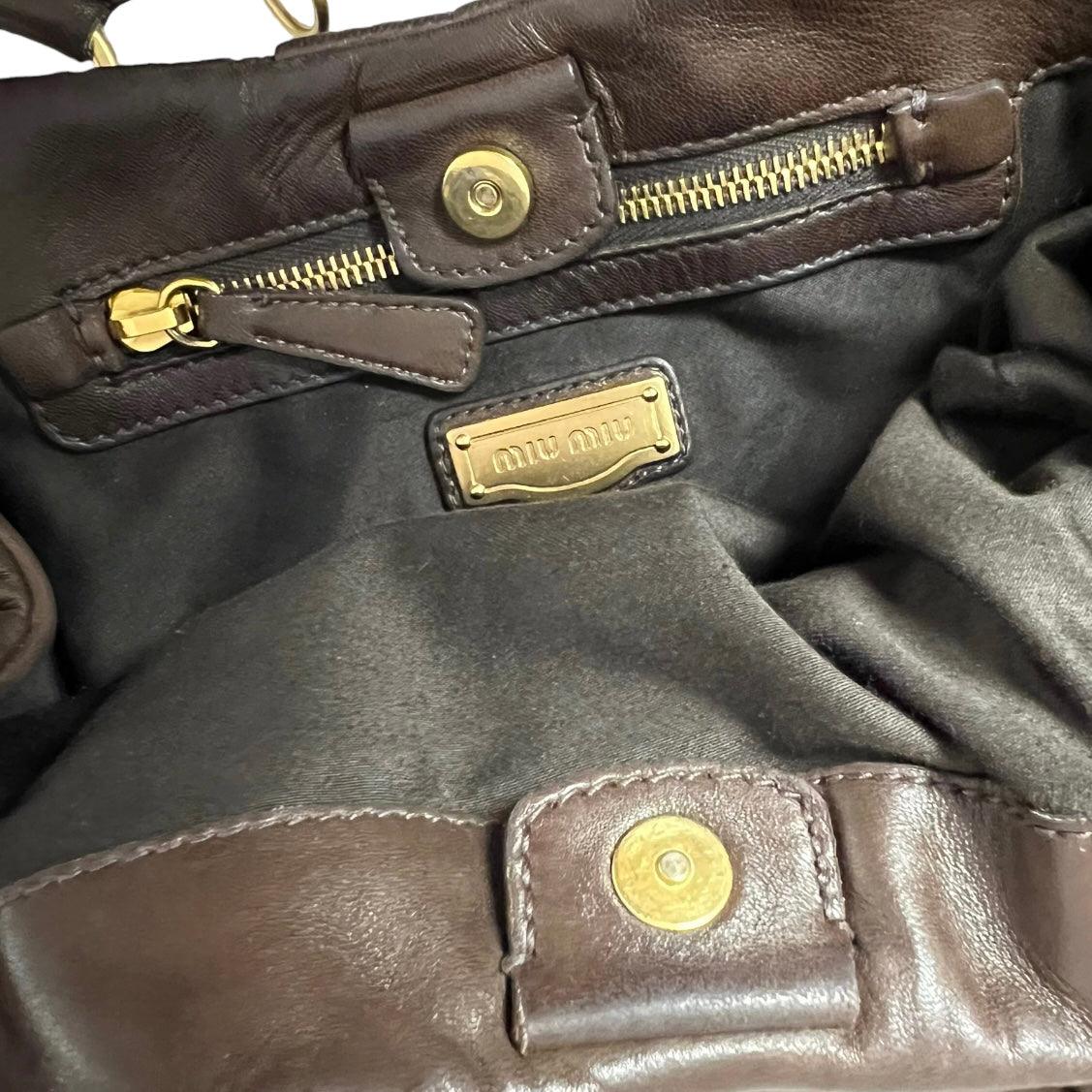 Miu Miu Matelassé Leather Handbag - Loop Vintage