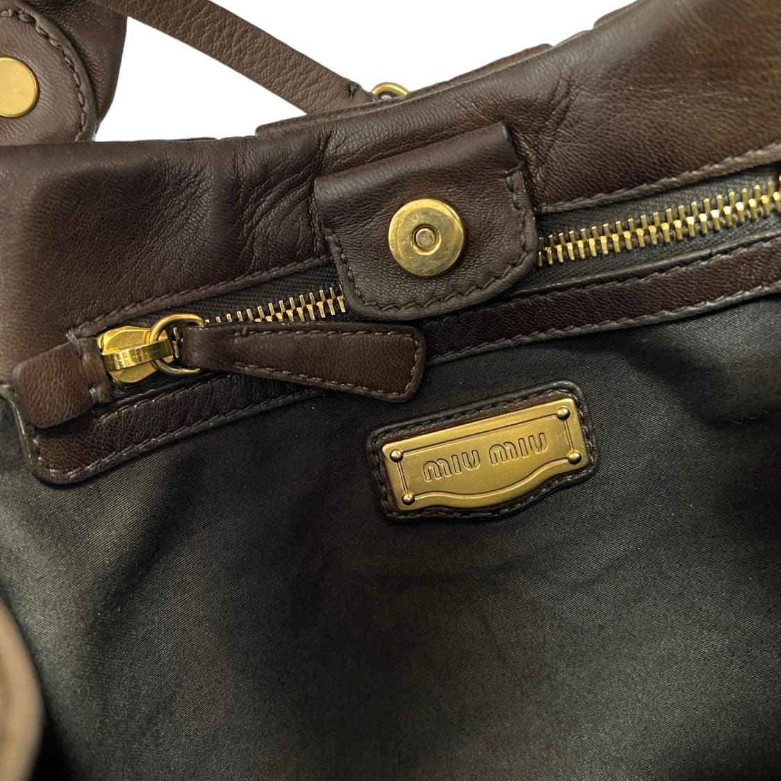 Miu Miu Matelassé Leather Handbag - Loop Vintage