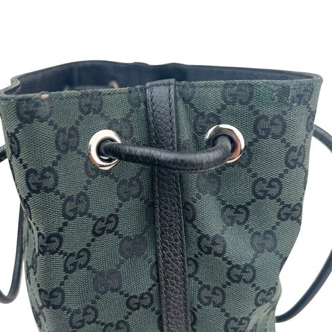 Gucci Green/Black GG Canvas Tote