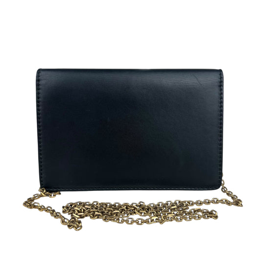 Dior Black Smooth Calfskin Leather J'ADIOR Wallet on Chain Clutch Bag
