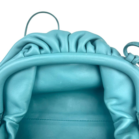 Bottega Veneta Mini Pouch Teal Leather Crossbody Clutch Bag Blue Light blueBotte