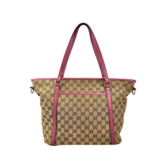 Gucci GG Monogram Medium Joy Tote Peonia Flower
