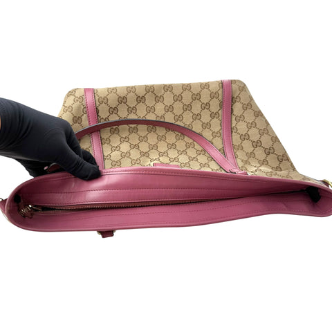 Gucci GG Monogram Medium Joy Tote Peonia Flower