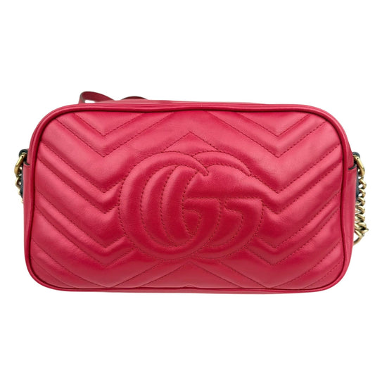 Gucci Red GG Marmont Matelasse Crossbody Bag