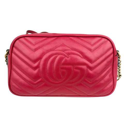 Gucci Red GG Marmont Matelasse Crossbody Bag
