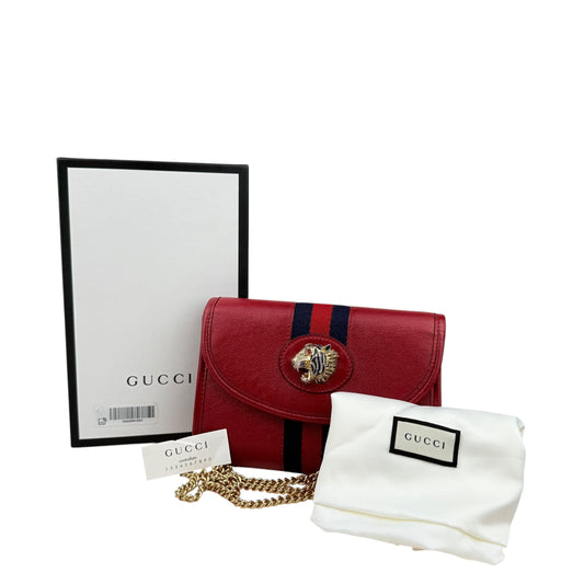 Gucci Red Rajah Leather Crossbody Bag Brown Multiple colors