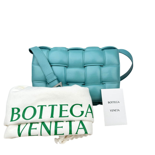 Bottega Veneta Turquoise Padded Leather Cassette Crossbody Bag Blue