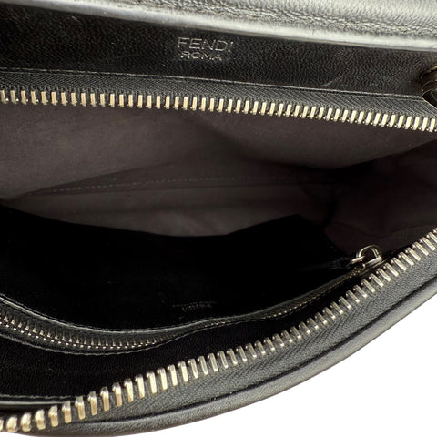 Fendi Black Nappa Leather Small DotCom Bag