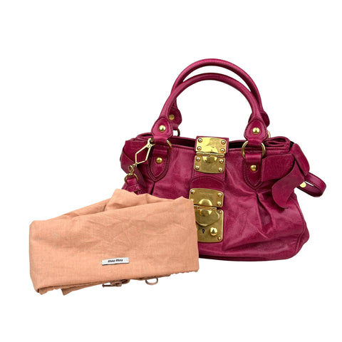 Miu Miu Vitello Lux Mini Bow Bag