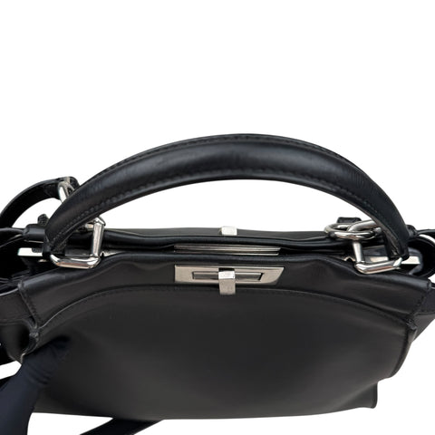 Fendi Peekaboo medium model shoulder bag in black leather