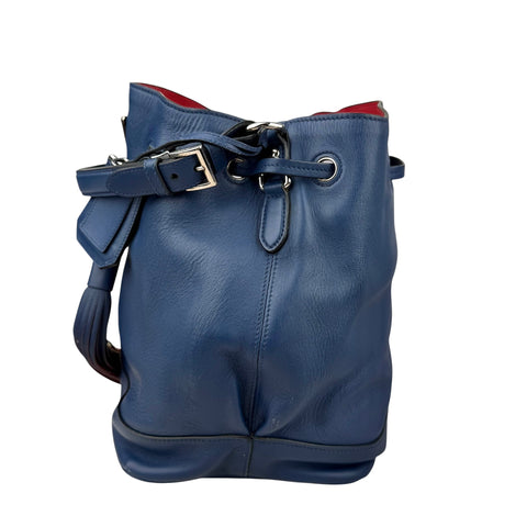 Prada Bags Bucket bags Prada Blue Calfskin Leather Bucket Bag