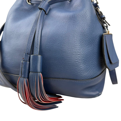 Prada Bags Bucket bags Prada Blue Calfskin Leather Bucket Bag