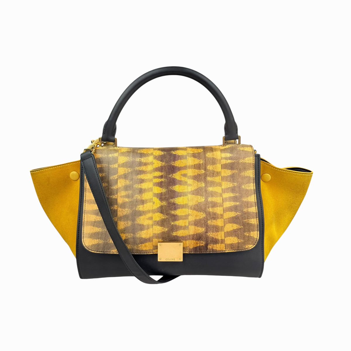 Celine Tricolor Trapeze Leather Shoulder Bag Leather Shoulder Bag Trapeze