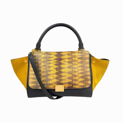 Celine Tricolor Trapeze Leather Shoulder Bag Leather Shoulder Bag Trapeze