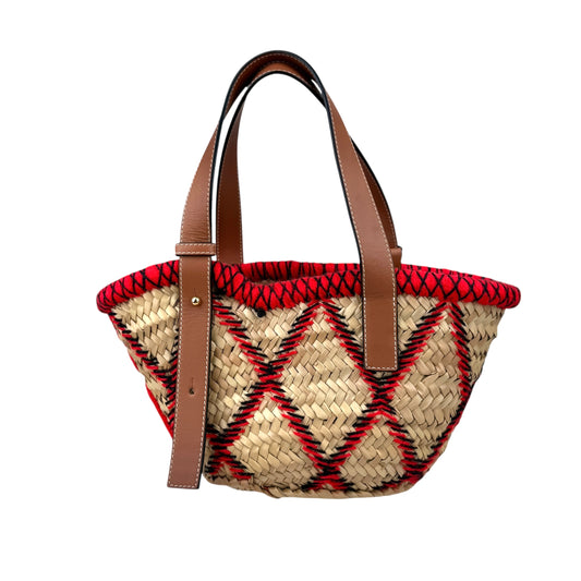 Loewe Basket Animals Medium straw tote bag