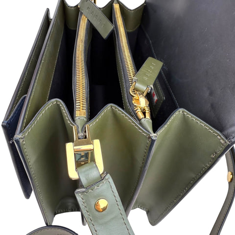 Marni Medium Colorblocked Leather Trunk Shoulder and Crossbody Bag