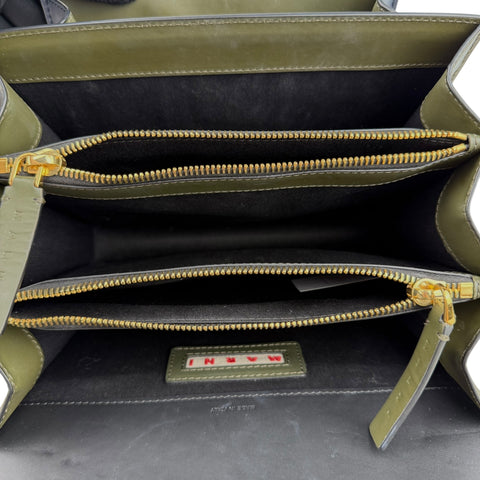 Marni Medium Colorblocked Leather Trunk Shoulder and Crossbody Bag