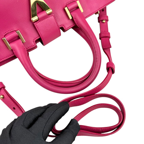 Saint Laurent Petit Cabas Y-line Shoulder Bag Pink