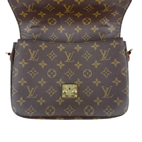 Louis Vuitton Pochette Métis Shoulder Bag Brown Canvas