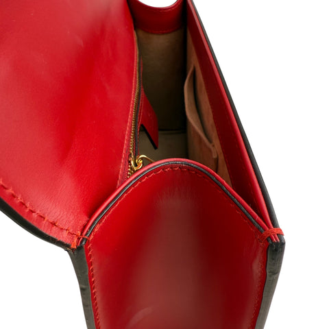 Gucci Leather Sylvie Small Shoulder Bag Red