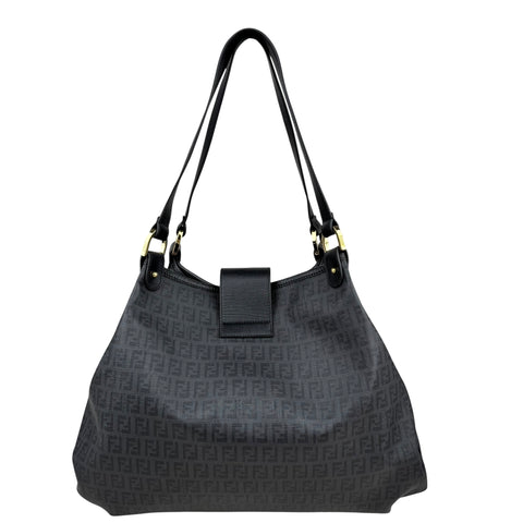 Fendi Black Zucca Coated Canvas Tote
