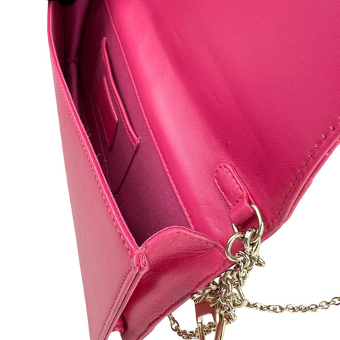 Dior Lambskin Cannage Lady Dior Wallet On Chain crossbo