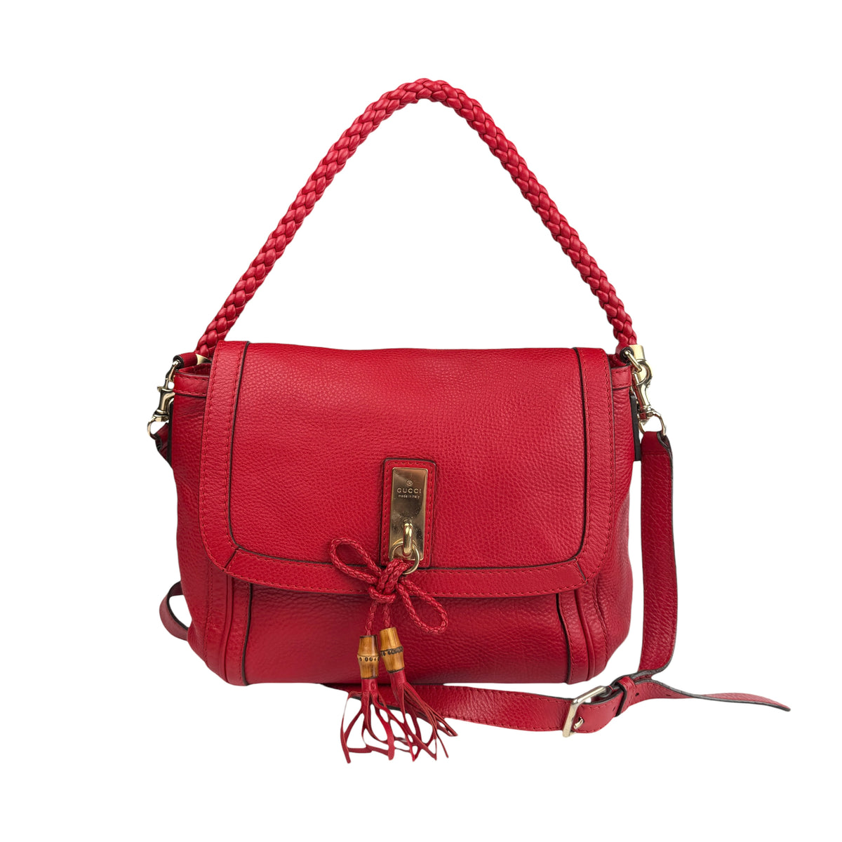 Gucci Leather Bella Shoulder Bag Red