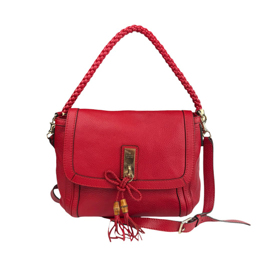 Gucci Leather Bella Shoulder Bag Red