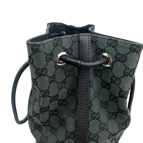 Gucci Green/Black GG Canvas Tote