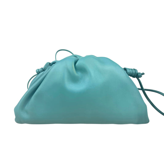 Bottega Veneta Mini Pouch Teal Leather Crossbody Clutch Bag Blue Light blueBotte