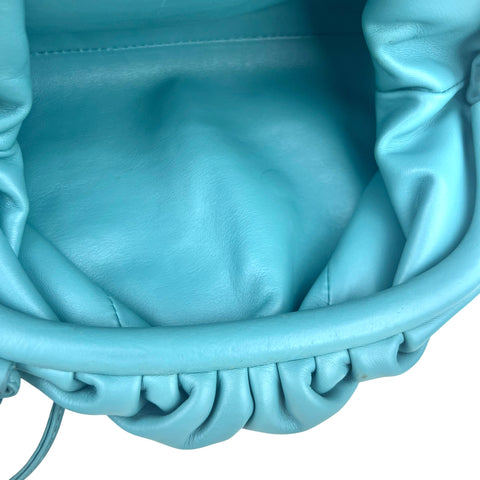 Bottega Veneta Mini Pouch Teal Leather Crossbody Clutch Bag Blue Light blueBotte