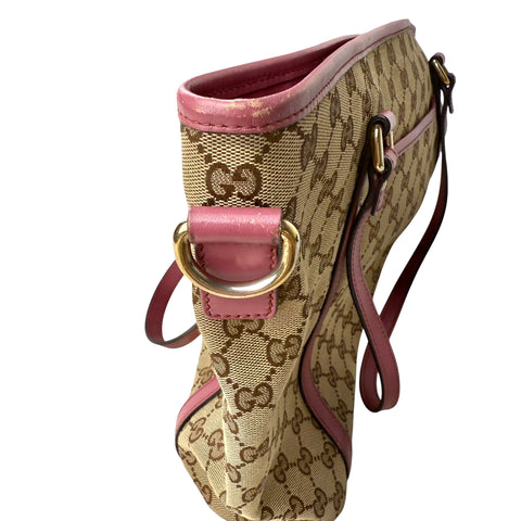 Gucci GG Monogram Medium Joy Tote Peonia Flower