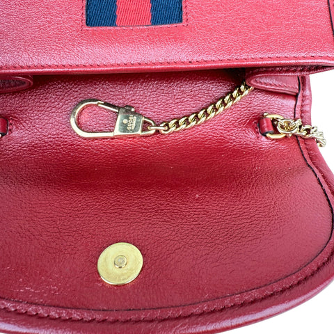 Gucci Red Rajah Leather Crossbody Bag Brown Multiple colors