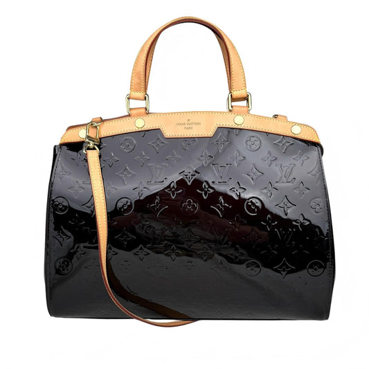 Louis Vuitton Monogram Vernis MM Handbag Dark red Purple