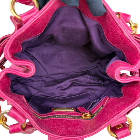 Miu Miu Vitello Lux Mini Bow Bag