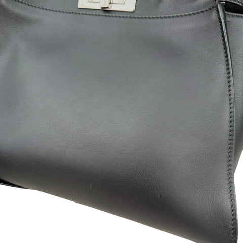 Fendi Peekaboo medium model shoulder bag in black leather