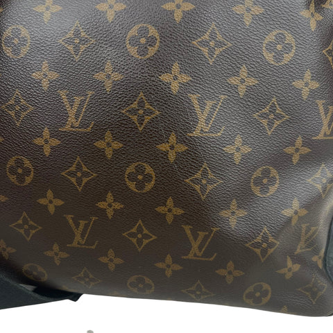 Louis Vuitton Messenger shoulder bag in brown monogram canvas and black leather