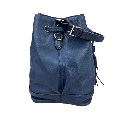 Prada Bags Bucket bags Prada Blue Calfskin Leather Bucket Bag