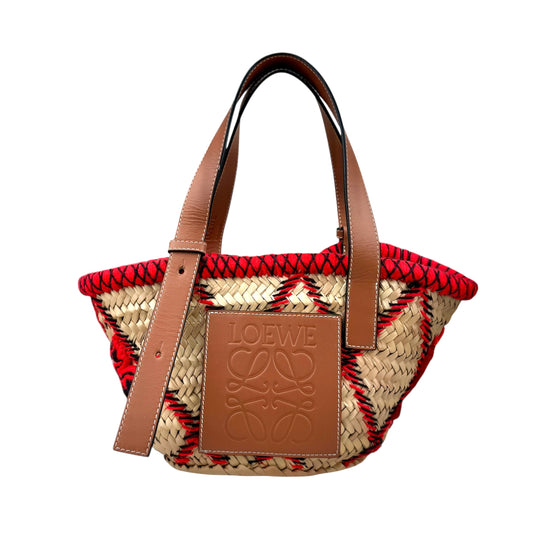 Loewe Basket Animals Medium straw tote bag
