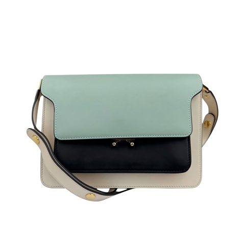 Marni Medium Colorblocked Leather Trunk Shoulder and Crossbody Bag